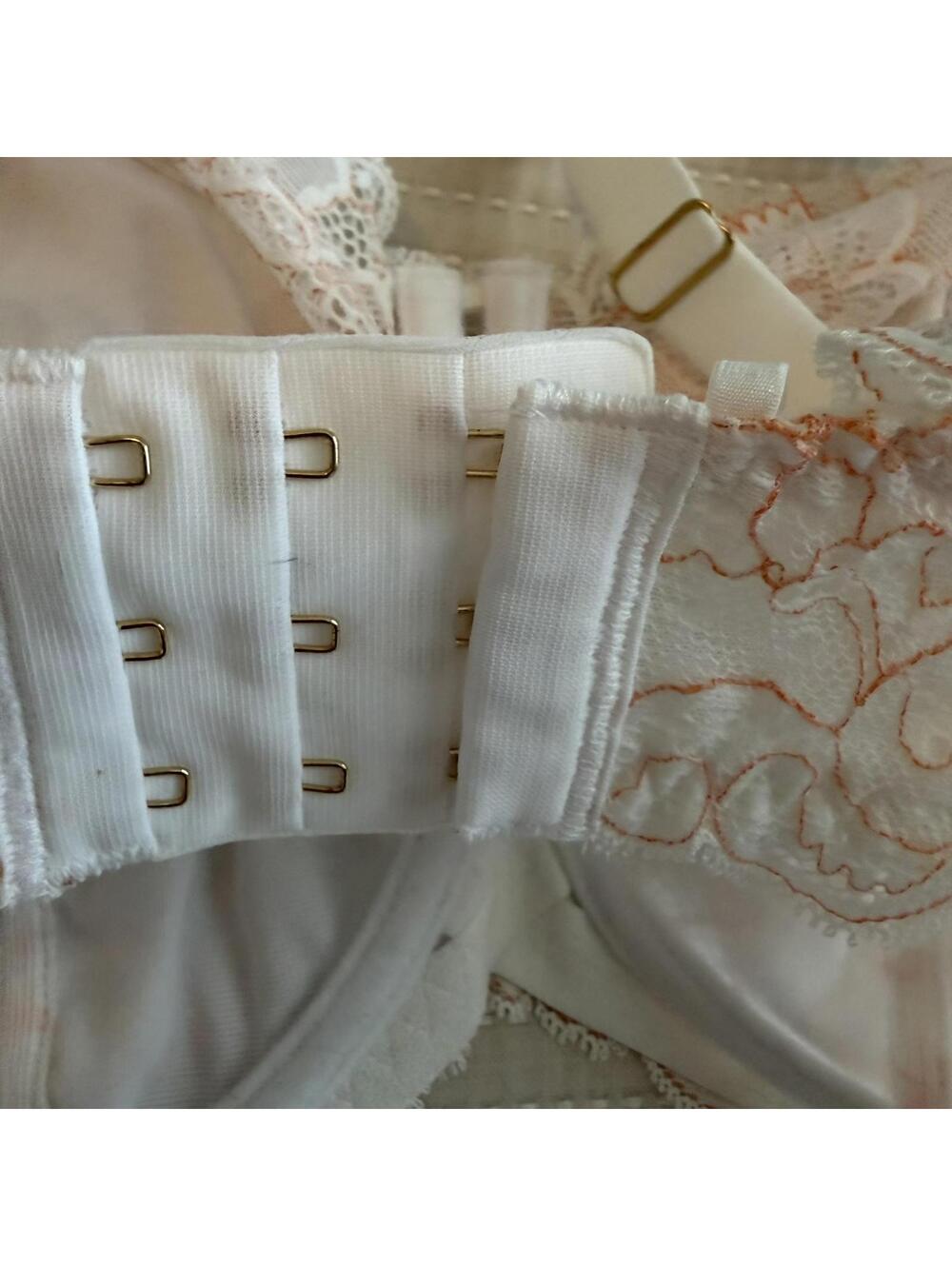 NWOT Bravissimo Amelia Lingerie Wired Balconette Bra Orange/White - 36J - Picture 6 of 6